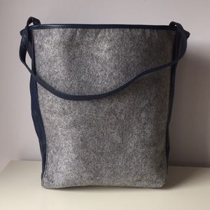 Grey and Blue Tote Bag